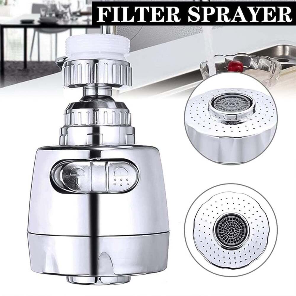 Plastic 360 Degree Rotating Water-Saving Faucet Sprayer Heads