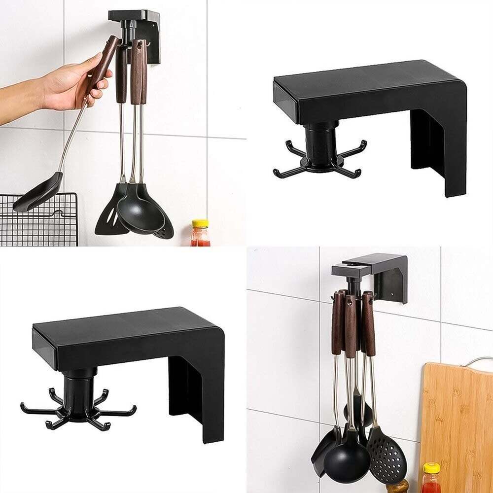 Self Adhesive 360 Degree Rotating Cooking Utensils Holders