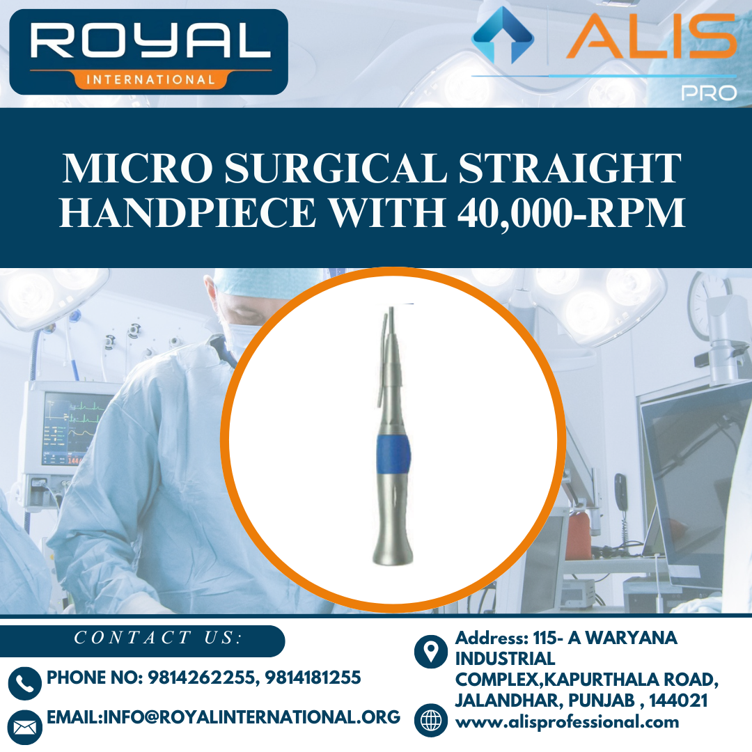 Micro Surgical Straight Handpiece With 40,000-Rpm