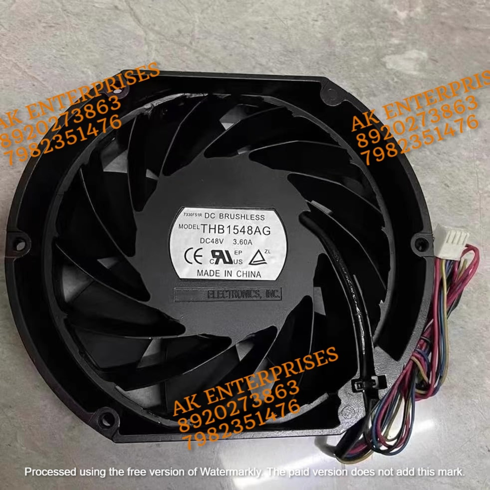 DELTA THB1548AG 527.5cfm 172x150x51mm 172mm DC48V 3.60A