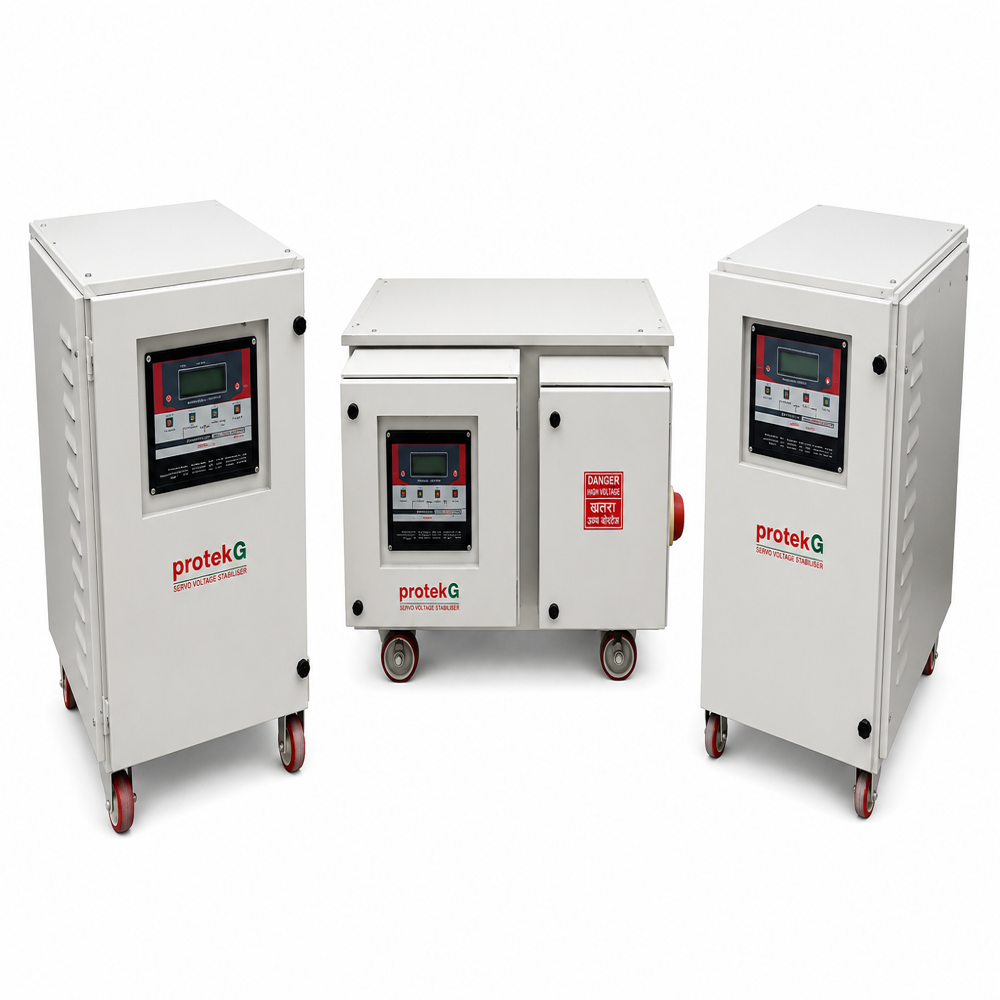 Three Phase Servo Controlled Voltage Stabilizer - Input Voltage 360-460V, Industrial Usage, 1 Year Warranty