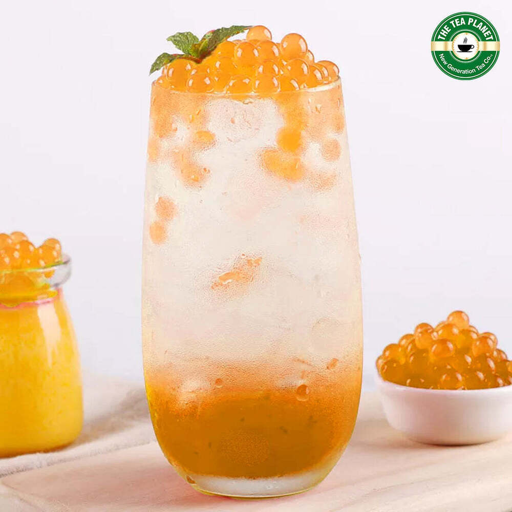 Passion Fruit Popping Boba 400g - Can Packaging | Sweet Tropical Flavor Burst Of Juicy Goodness Perfect For Beverages And Desserts