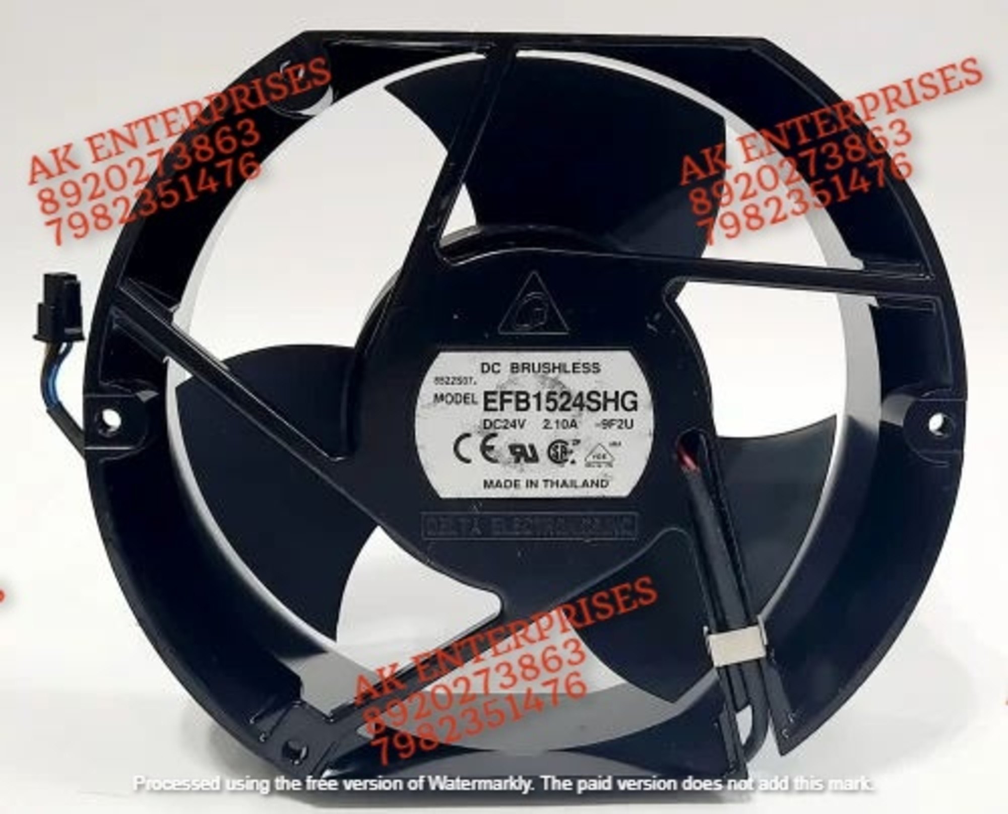 Delta EFB1524SHG Axial Fan 24V-2.10A DC Brushless Air Cooling Fan 4300 RPM 172 * 150 * 51mm 2-Wire (Metal)