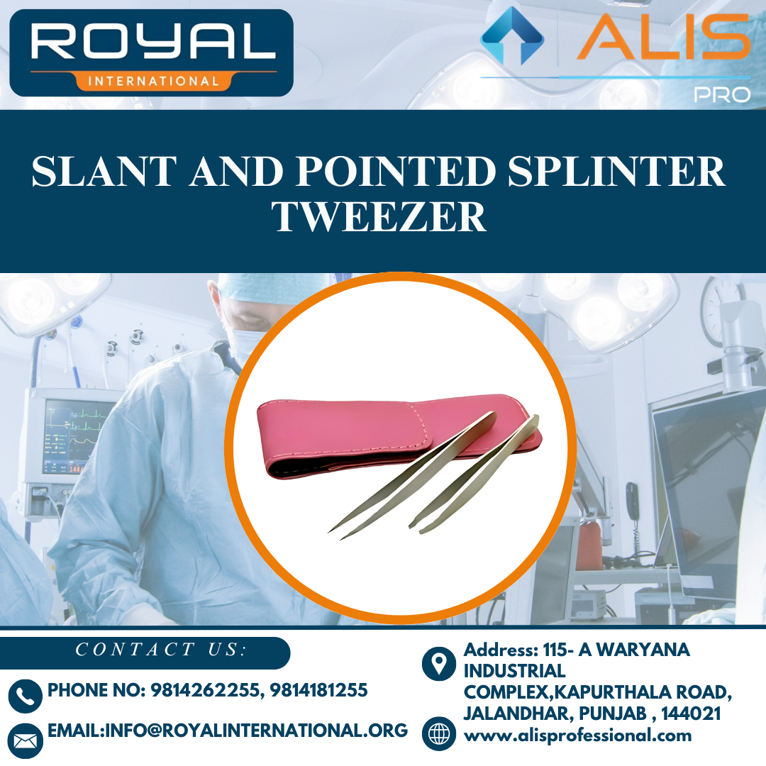 Slant And Pointed Splinter Tweezer