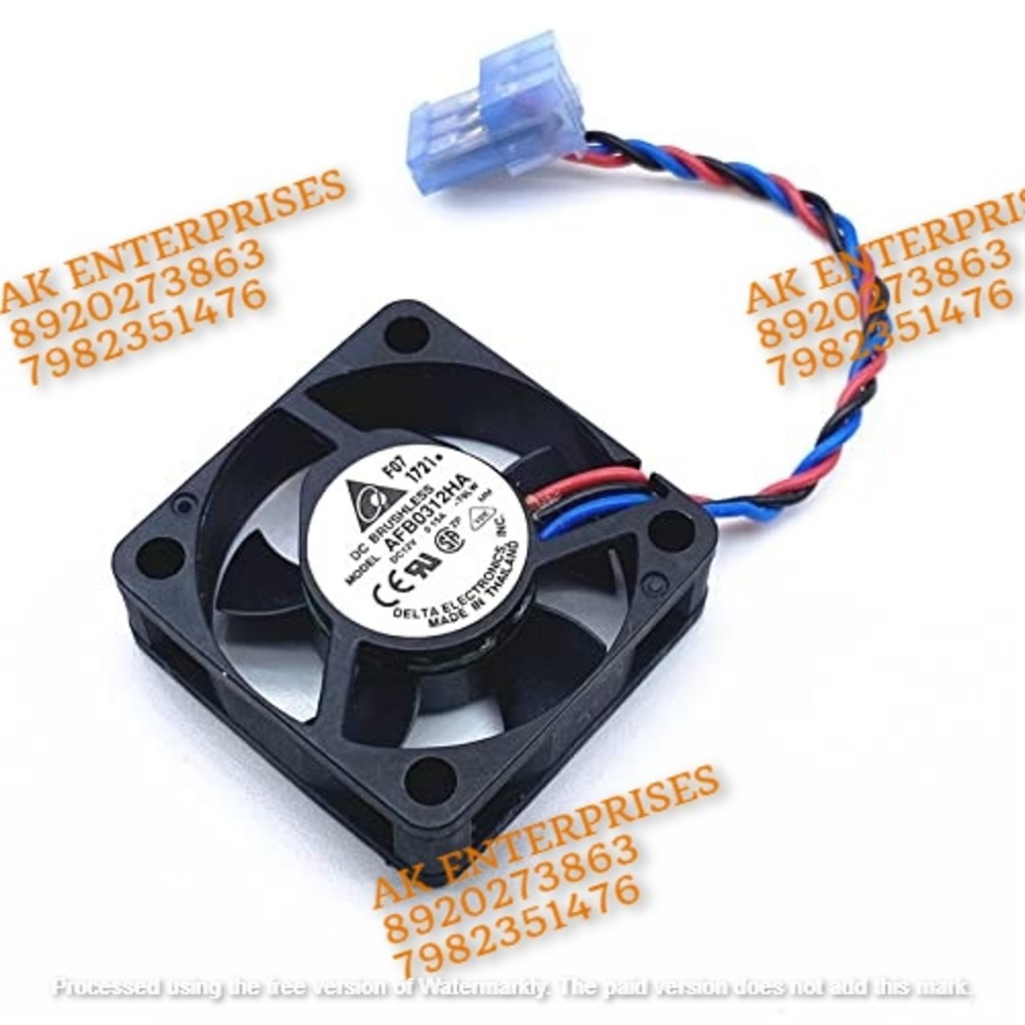 Delta AFB0312HA Axial Fan 12V-0.15A DC Brushless Air Cooling fan 9000 RPM 30 * 30 * 10mm 3-Wire