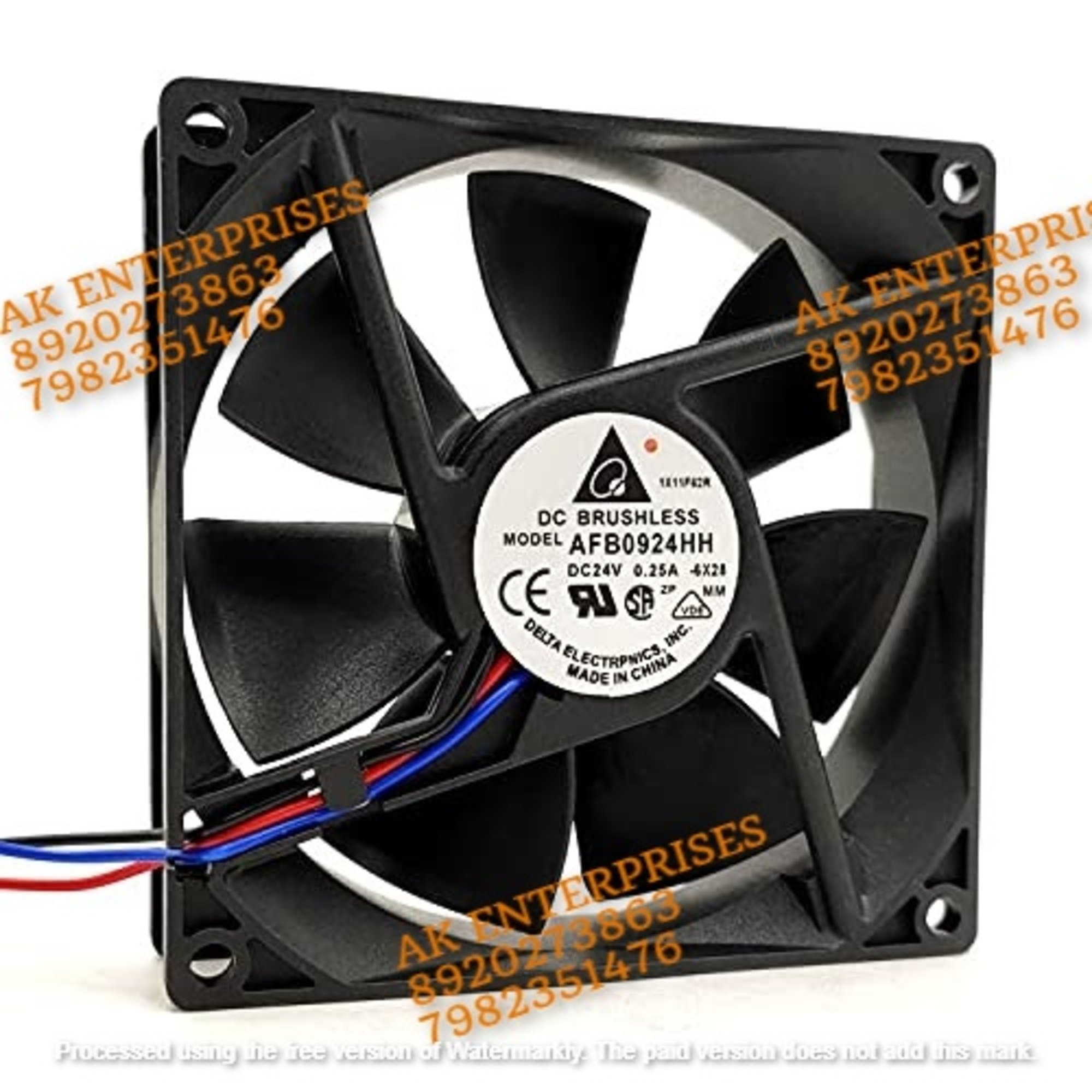  Delta AFB0924HH Axial Fan 24V-0.25A DC Brushless Air Cooling Fan 3200 RPM 92 * 92 * 25mm 3-Wire