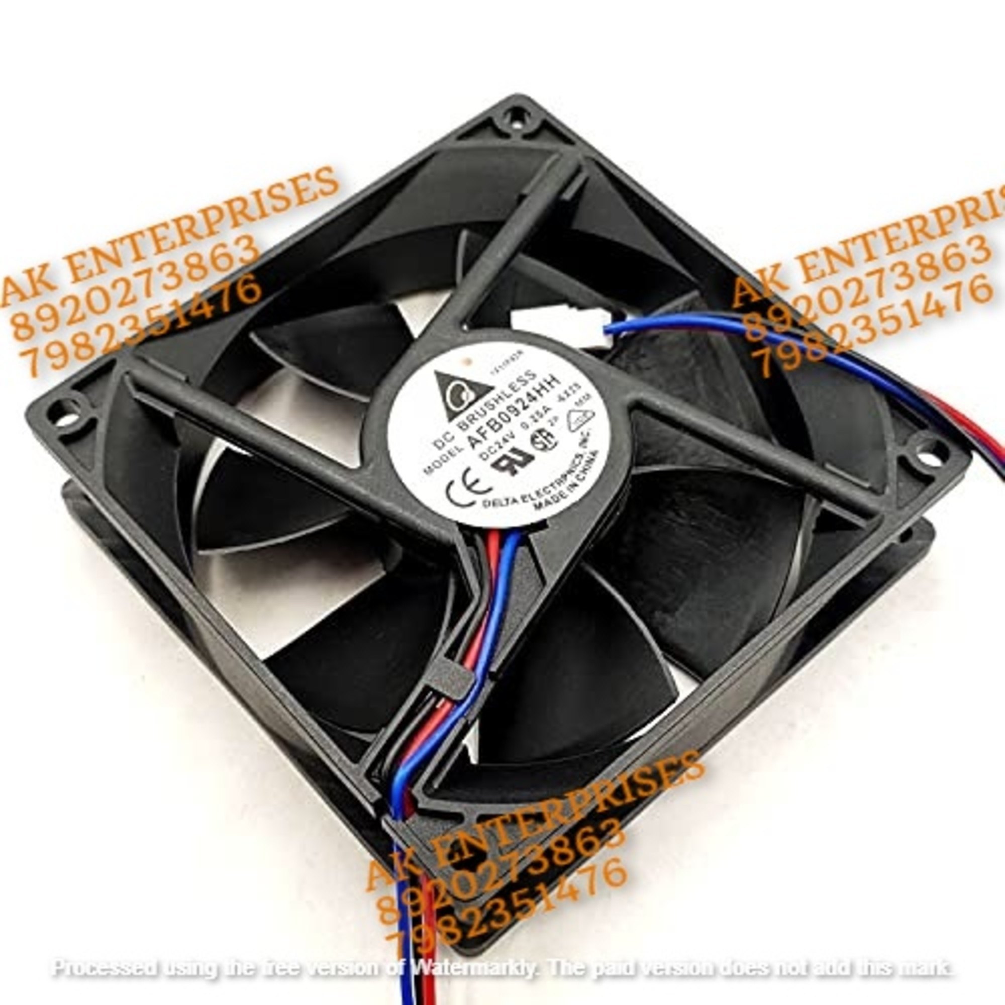  Delta AFB0924HH Axial Fan 24V-0.25A DC Brushless Air Cooling Fan 3200 RPM 92 * 92 * 25mm 3-Wire