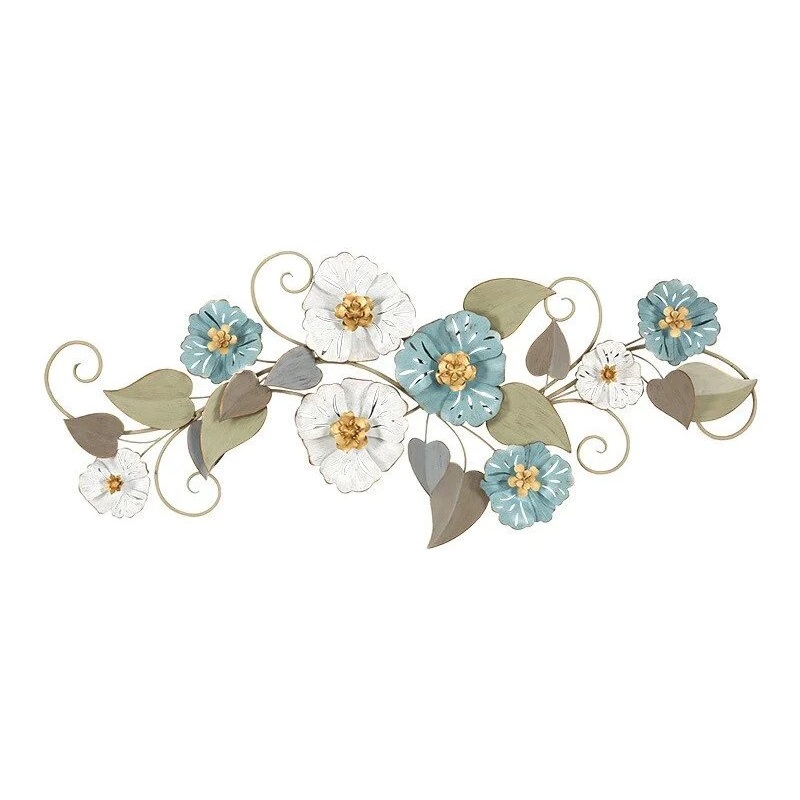 Decorated Metal Wall Art - Color: Multicolor