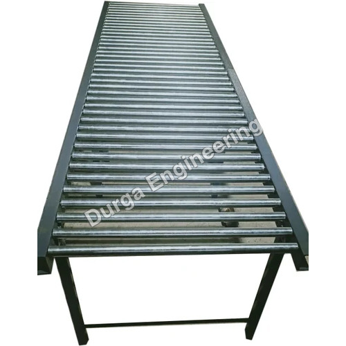 Stainless Steel Roller Conveyor - 2.5 Ft Wide x 10 Ft Long, Silver Finish with 1000 kg Load Capacity and 2 m/s Speed