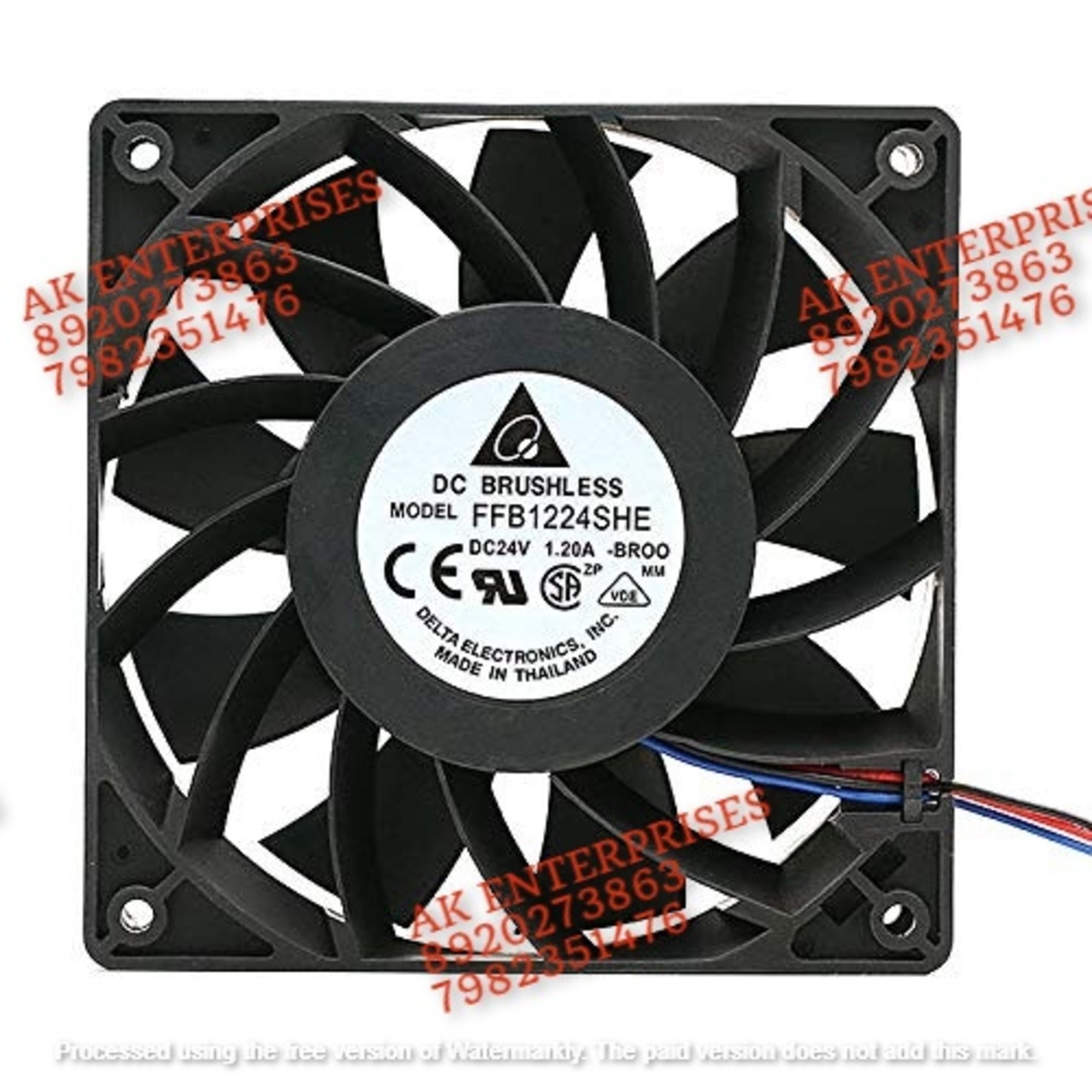  Delta FFB1224SHE, Axial Fan DC24V-1.20A DC Brushless Cooling Fan,120 * 120 * 38mm 4Wire