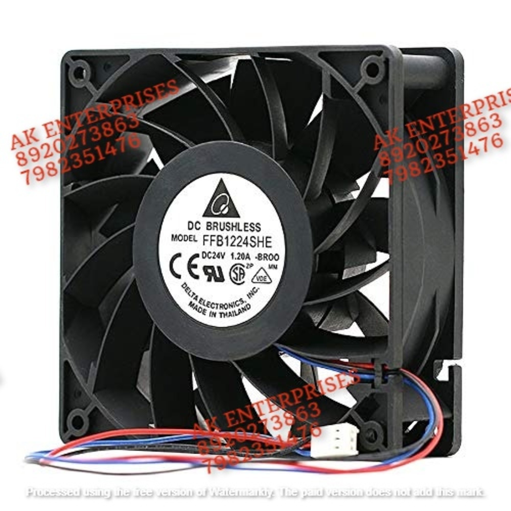  Delta FFB1224SHE, Axial Fan DC24V-1.20A DC Brushless Cooling Fan,120 * 120 * 38mm 4Wire