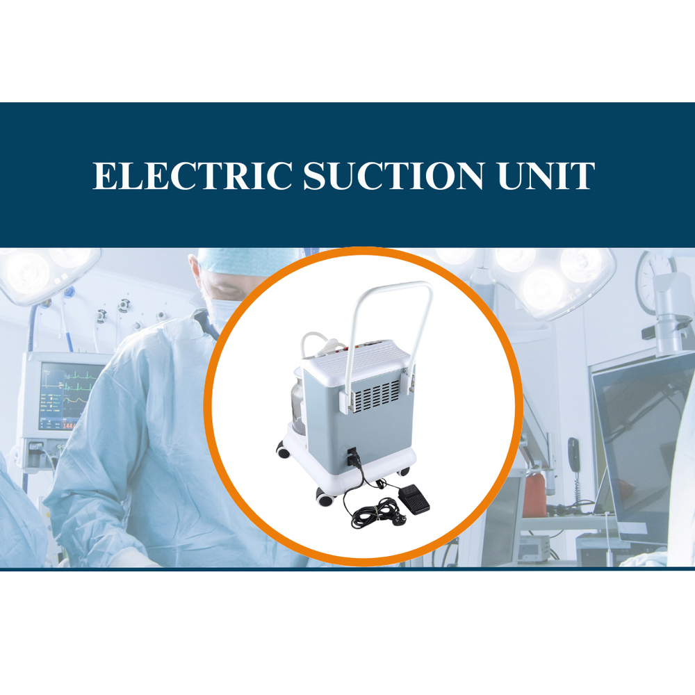 Electric Suction Unit - Manual Operation, Electric Power Source | Designed for Medical and Surgical Operations, Fluid Aspiration Function