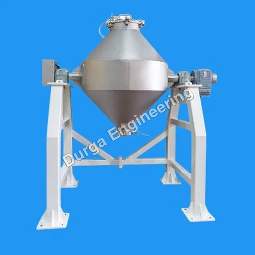 Stainless Steel Double Cone Blender - 30 Kg Capacity, 12 HP Motor, Semi-Automatic Control, 380 Volt Operation - Ideal for Food, Pharmaceutical, and Chemical Industries
