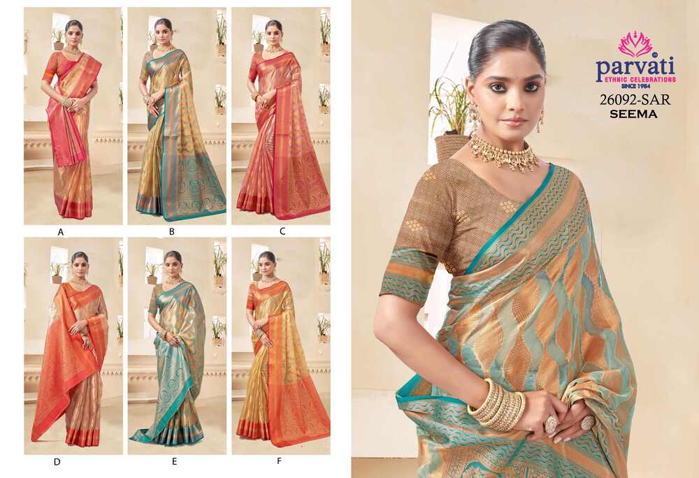 Parvati Multicolor Rapier Silk Saree -26092