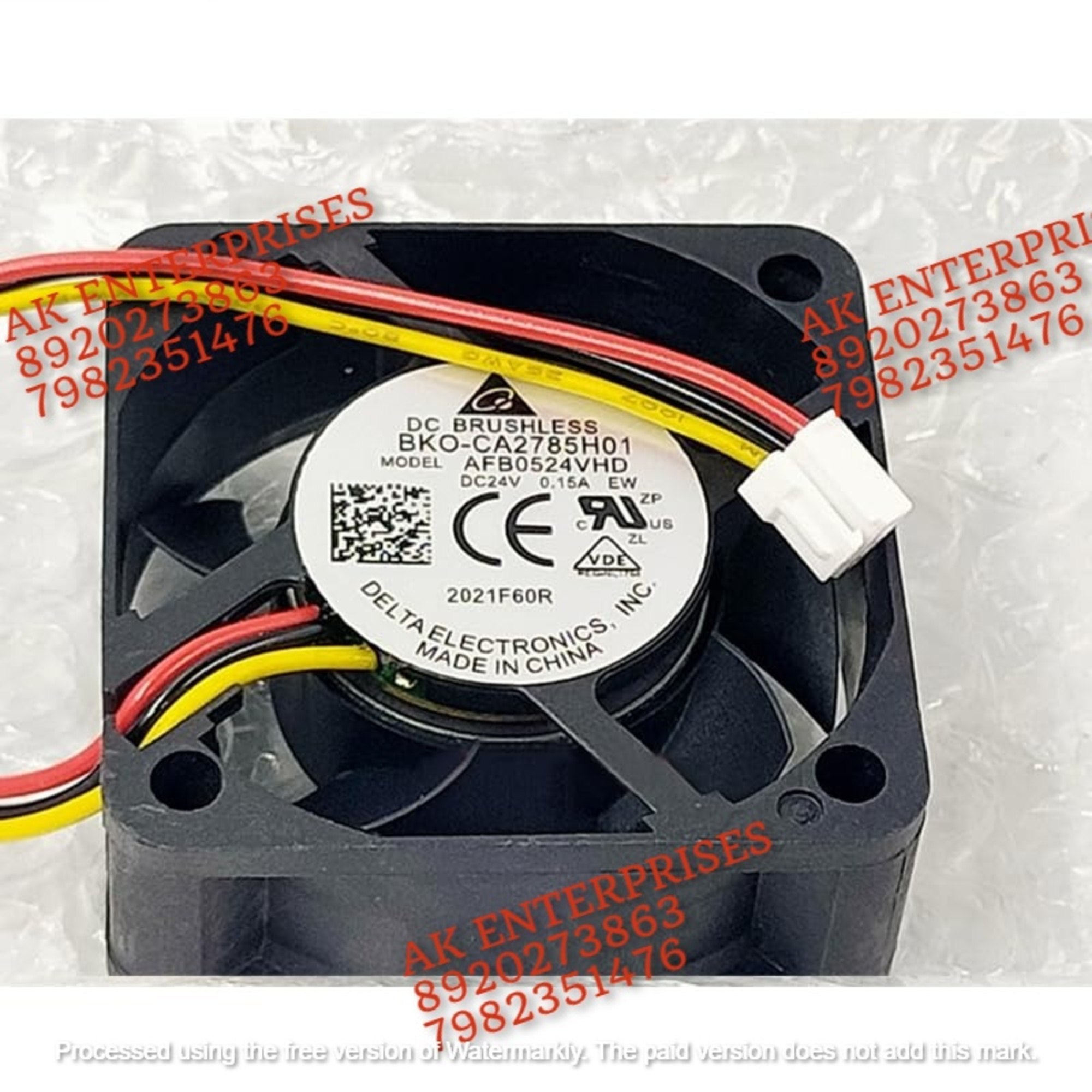  Delta AFB0524VHD Axial Fan 24V-0.15A DC Brushless Air Cooling Fan 7000 RPM 50 * 50 * 20mm