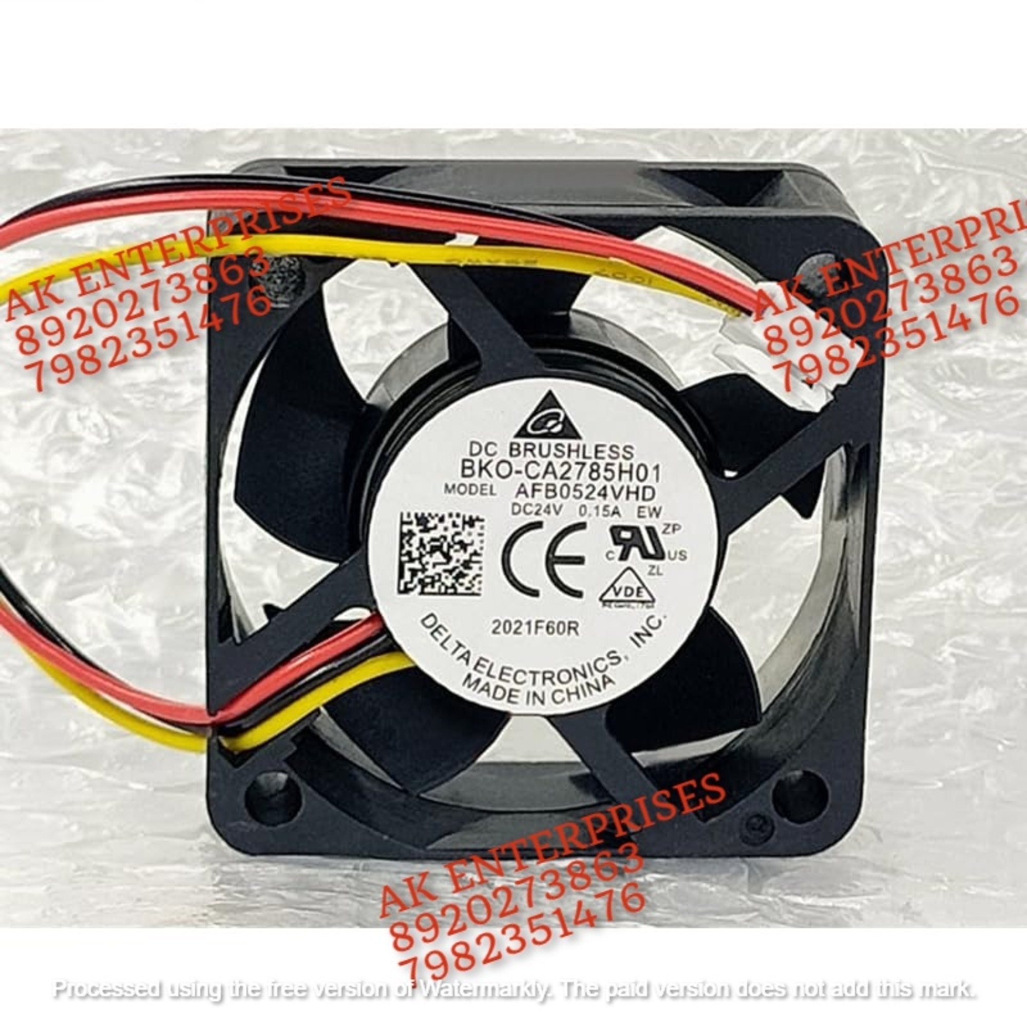  Delta AFB0524VHD Axial Fan 24V-0.15A DC Brushless Air Cooling Fan 7000 RPM 50 * 50 * 20mm