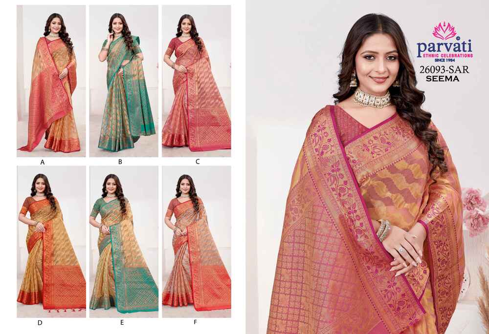 Parvati Multicolor Rapier Silk Saree -26093