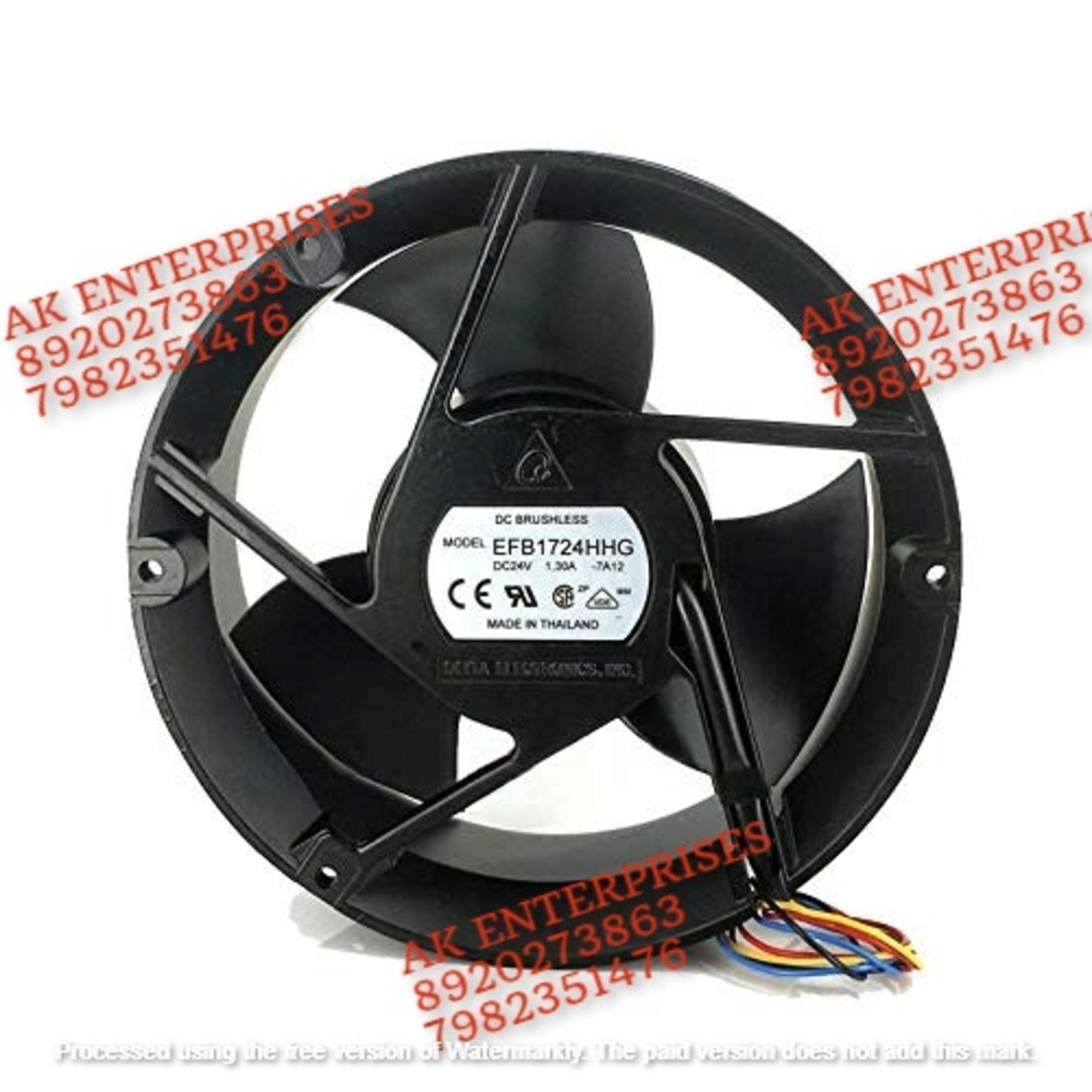  Delta EFB1724HHG Axial Fan 24V-1.30A DC Brushless Air Cooling fan 3700 RPM 172 * 172 * 51mm 4-Wire (Metal)