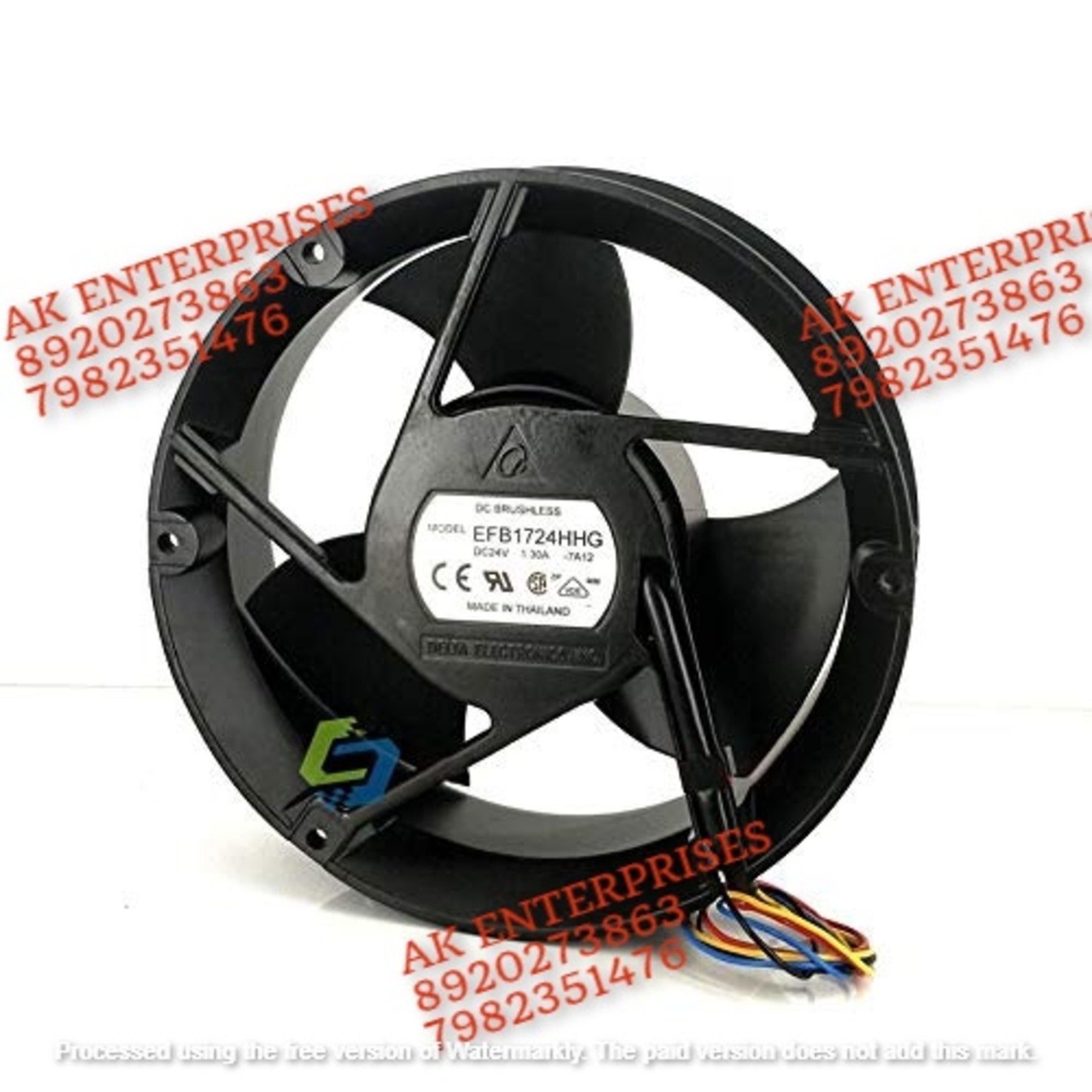  Delta EFB1724HHG Axial Fan 24V-1.30A DC Brushless Air Cooling fan 3700 RPM 172 * 172 * 51mm 4-Wire (Metal)