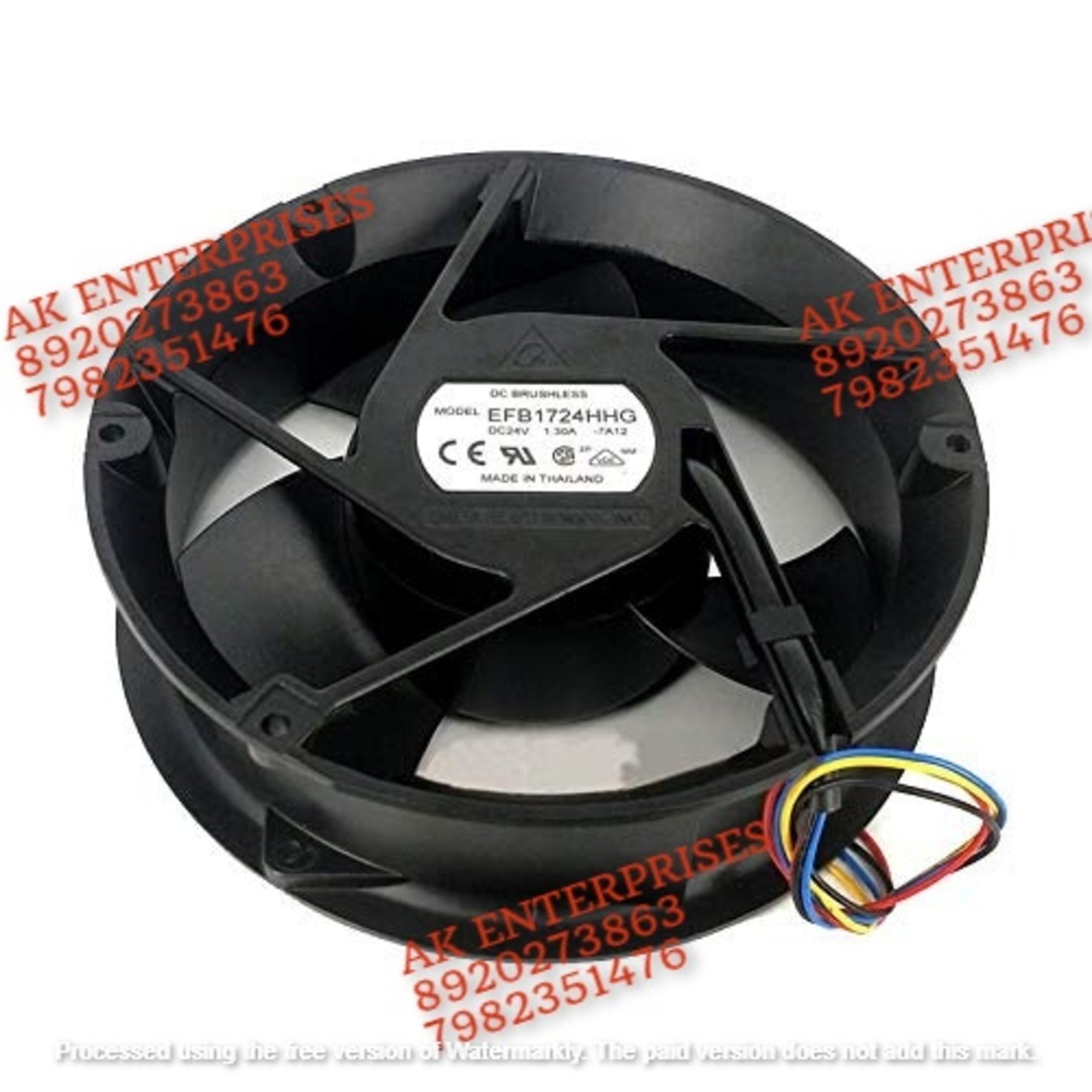  Delta EFB1724HHG Axial Fan 24V-1.30A DC Brushless Air Cooling fan 3700 RPM 172 * 172 * 51mm 4-Wire (Metal)