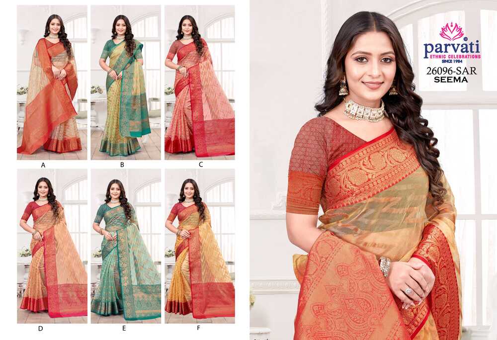 Parvati Multicolor Rapier Silk Saree -26096