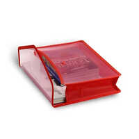 Plastic Button File Folder - High-quality A3 Size, Rectangular Design | Durable Plastic Material, Plain Style For Office Use