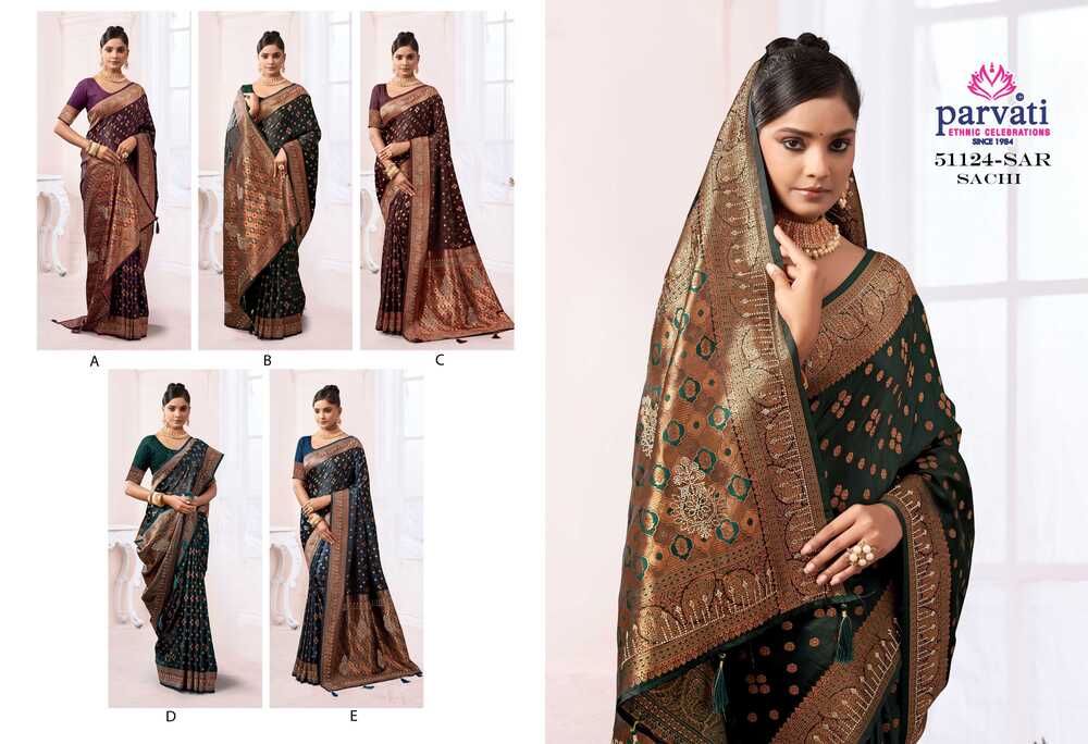 Parvati Multicolor Rapier Silk Saree -51124