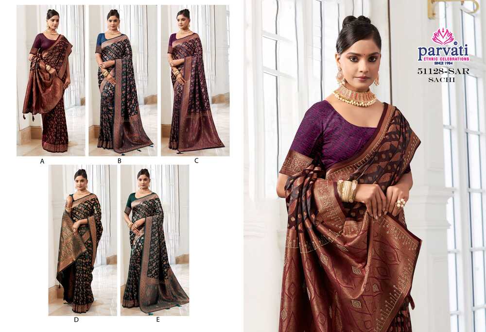 Parvati Multicolor Rapier Silk Saree -51128