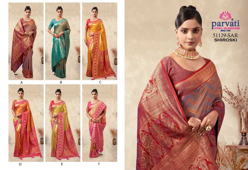 Parvati Multicolor Rapier Silk Saree -51129