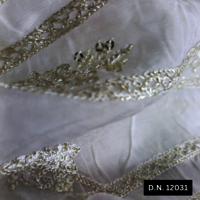 Gold Zari and Viscose Thread Embroidered Organza