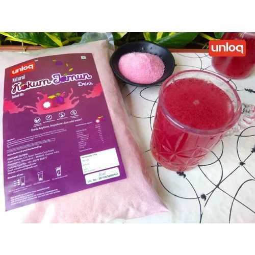 Instant Kokum Jamun Premix Powder - Zero Alcohol Content, Sweet & Tangy Jamun Flavor | Convenient Bag Packaging for Refreshing Beverages & Desserts