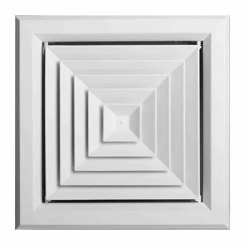 Square Ventilation Diffusers - Color: White