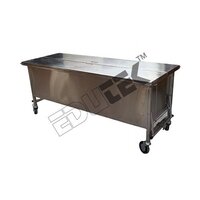 Anatomy Cadaver Tank - Strong Stainless Steel Frame, 210x75x950 Cm Size, Two-lid Design, Swivel Castors With Brakes, Side Handle Access