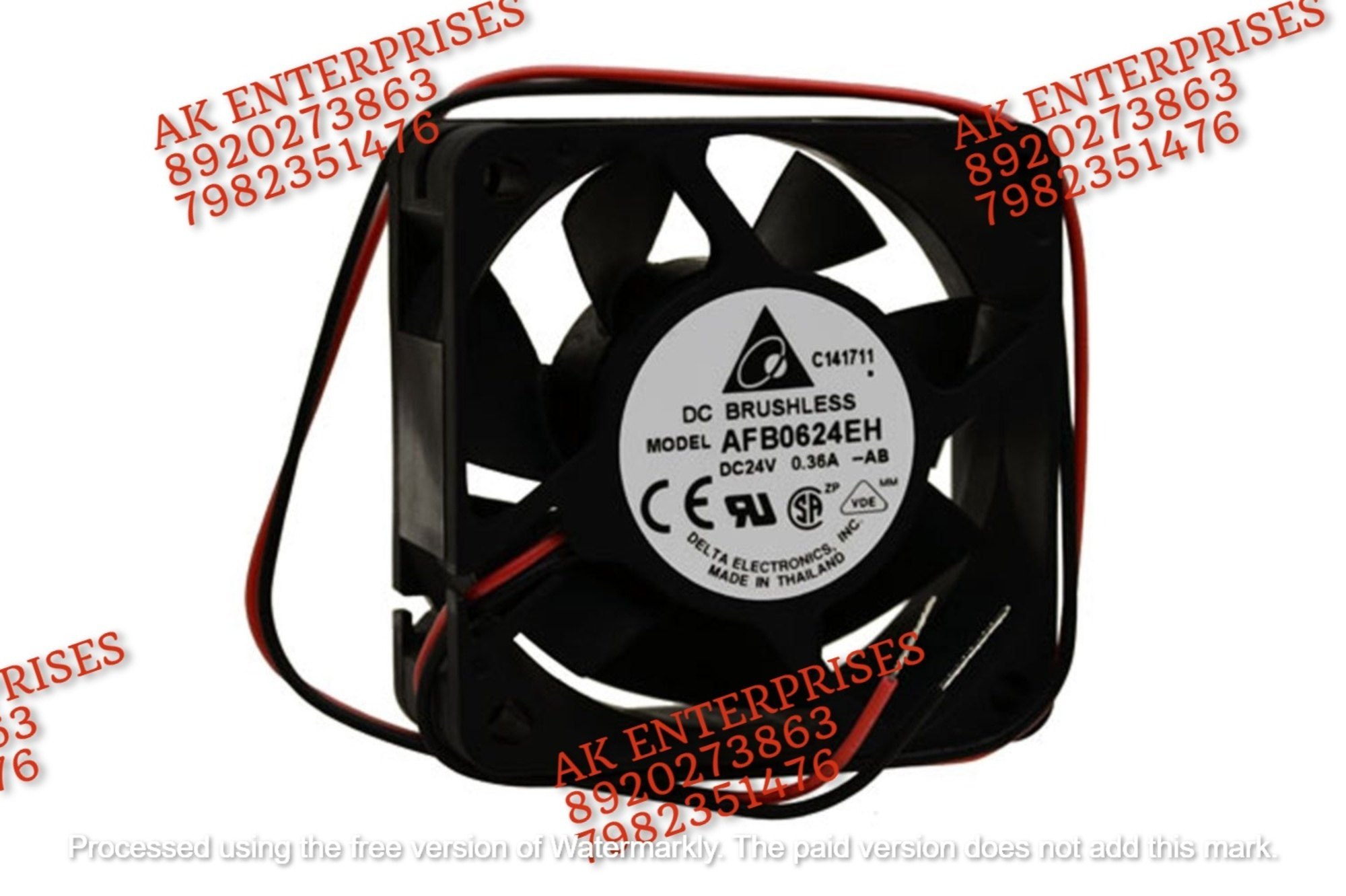 Delta AFB0624EH Axial Fan 24V-0.36A DC Brushless Air Cooling Fan 6800 RPM 60 * 60 * 25mm 3-Wire