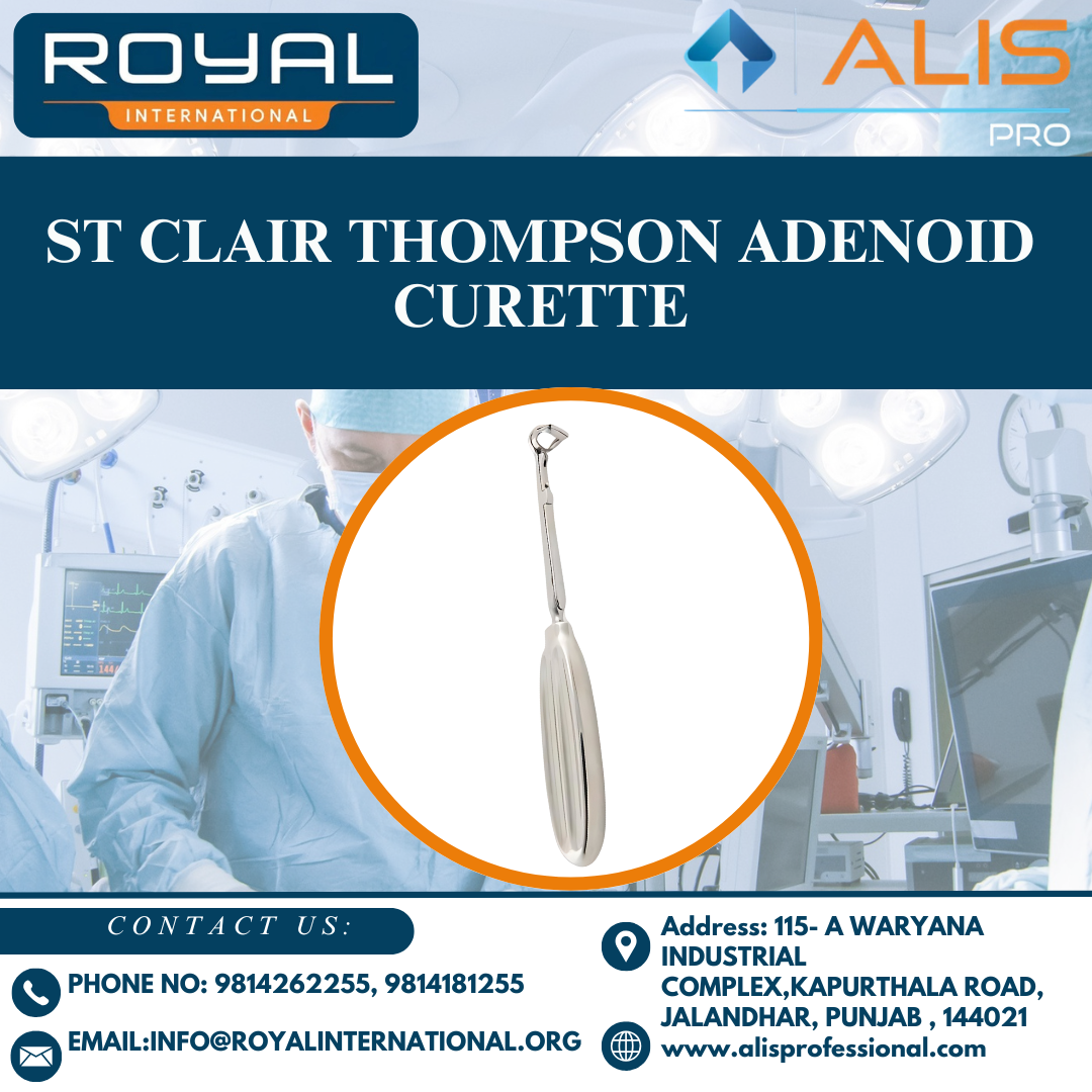 St Clair Thompson Adenoid Curette - Diameter: Standard