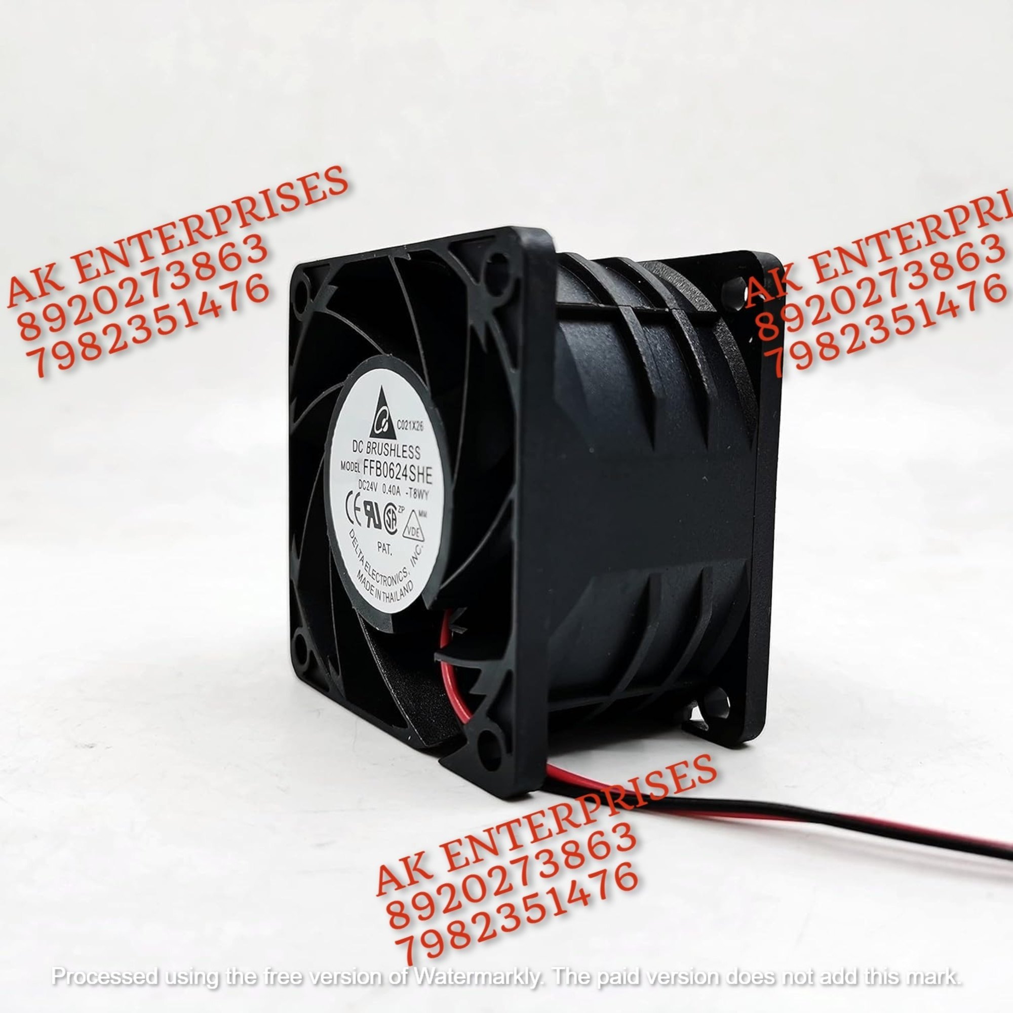 Delta FFB0624SHE Axial Fan 24V=0.40A DC Brushless Air Cooling Fan 4500 RPM 60 * 60 * 38mm 2Wire