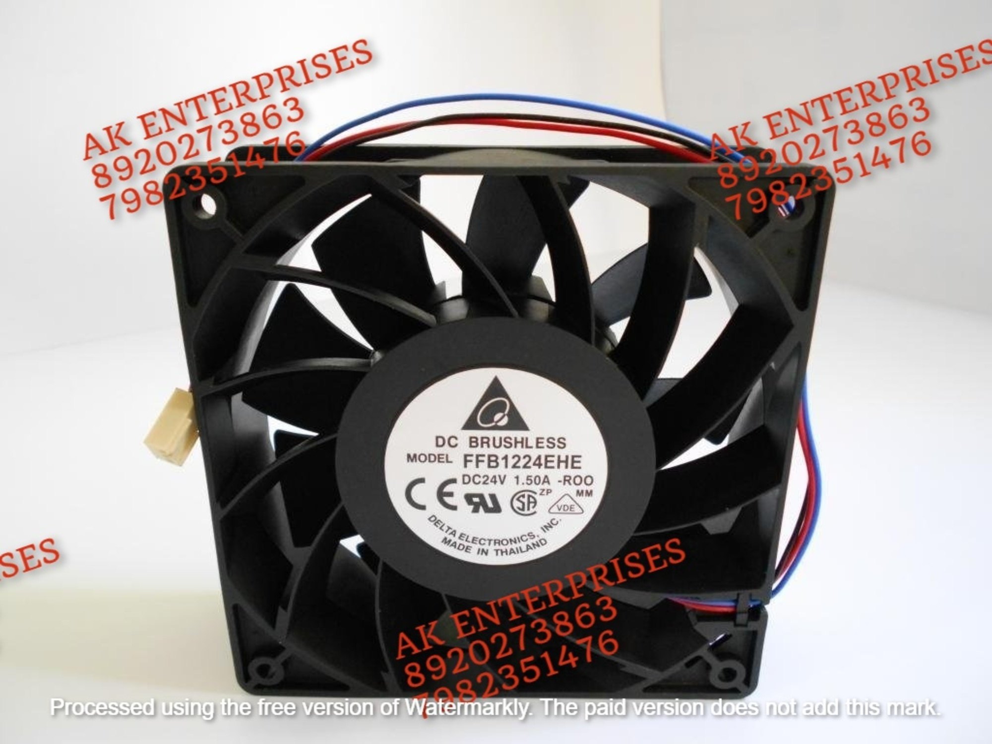 Delta FFB1224EHE Axial Fan,DC Brushless 24V-1.50A Air Cooling Fan,120 * 120 * 38mm 3Wire