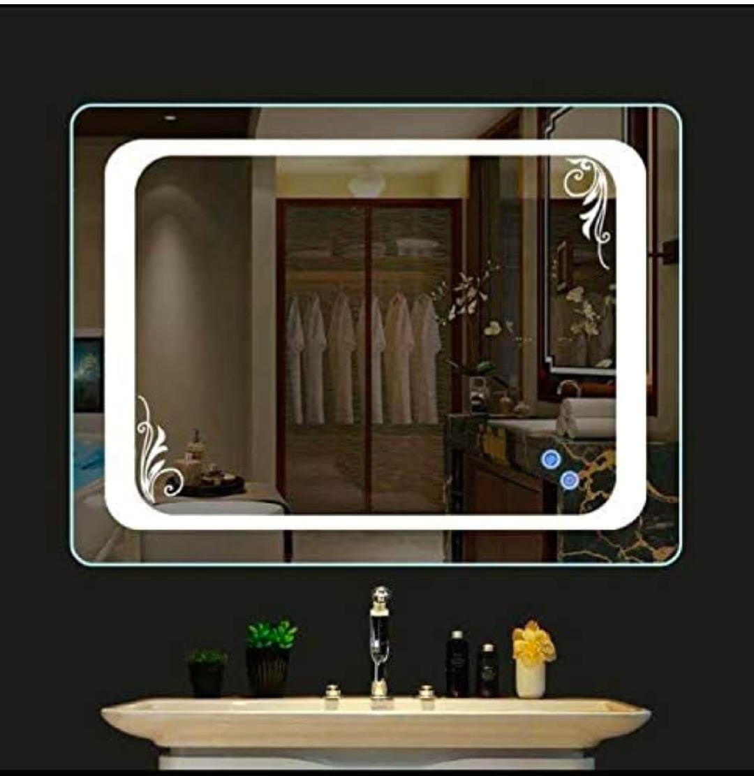 Designer Glass Mirror - Premium Quality Glass, Unique Abstract Shapes , Luxurious Custom Frames, Intricate Etched Patterns