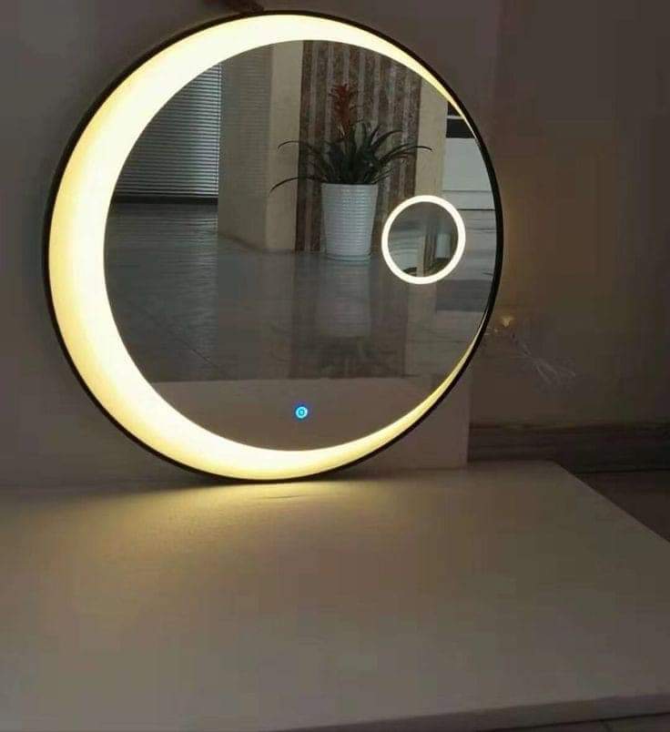 Designer Glass Mirror - Premium Quality Glass, Unique Abstract Shapes , Luxurious Custom Frames, Intricate Etched Patterns