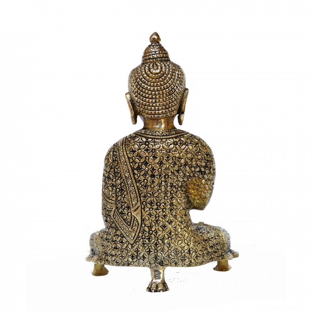 Blessing Brass Buddha Figurine Showpiece for Home Temple or Decoration