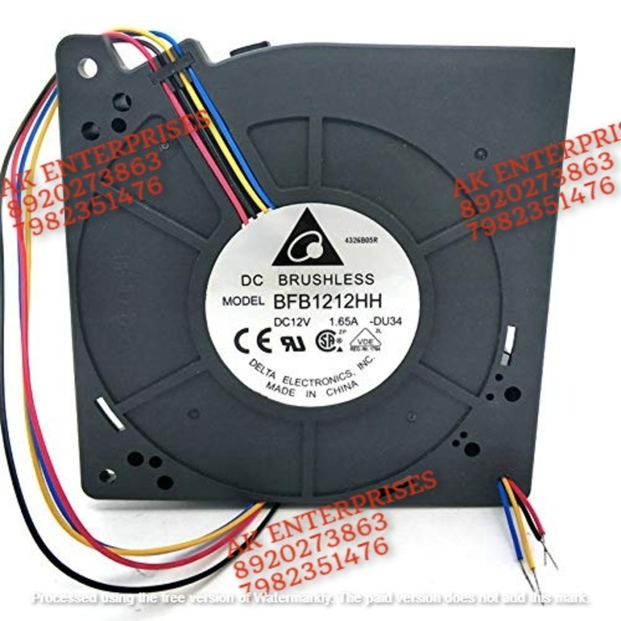 Delta BFB1212HH DC12V 1.65A  4Line Computer Blower Cooling Fan