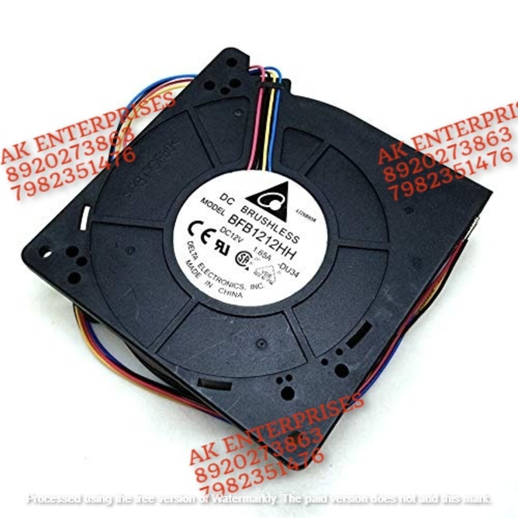 Delta Bfb1212hh - Two Ball Bearing Dc12v Blower Cooling Fan, 120x120x32mm Size, Black Metal, 1.65a Input Current, 6 Month Warranty