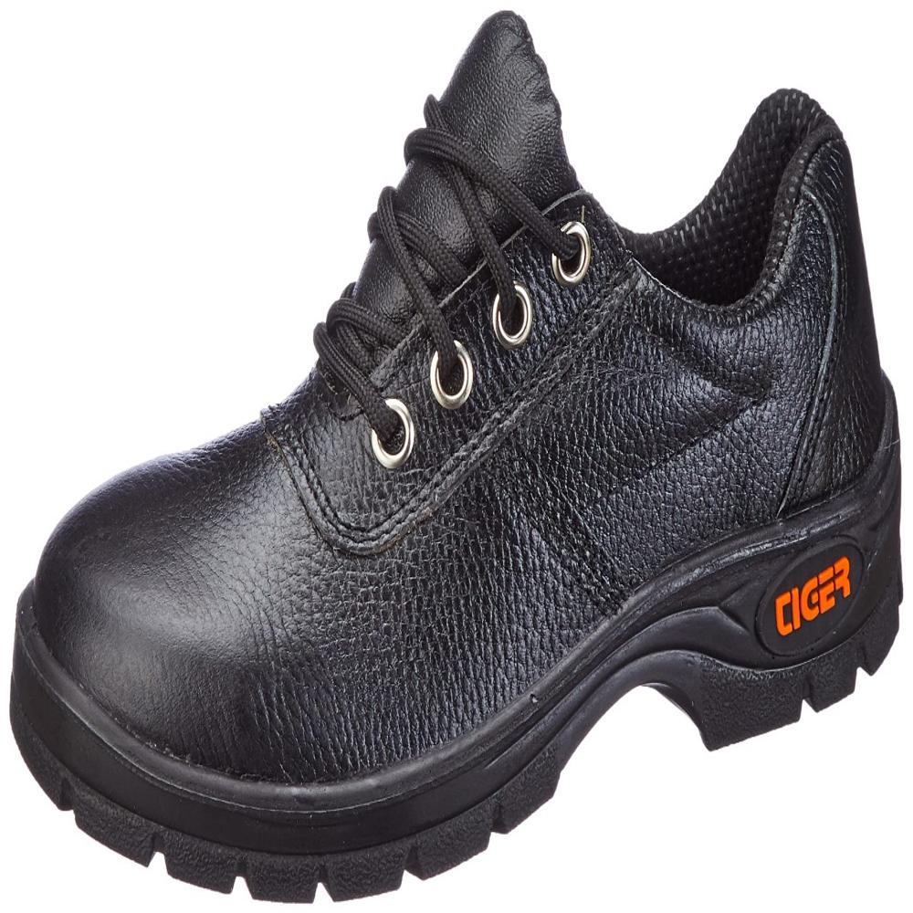 Industrial MS Safety Shoes - Leather Upper, 75x23 cm | Unisex Brown Design, PU Outsole for All-Terrain Grip