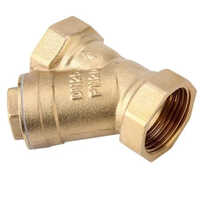 3-4 Inch Brass Y Strainer - Stainless Steel, 3/4 Inch Size, Golden Color | Round Section Shape, Galvanized Surface Treatment