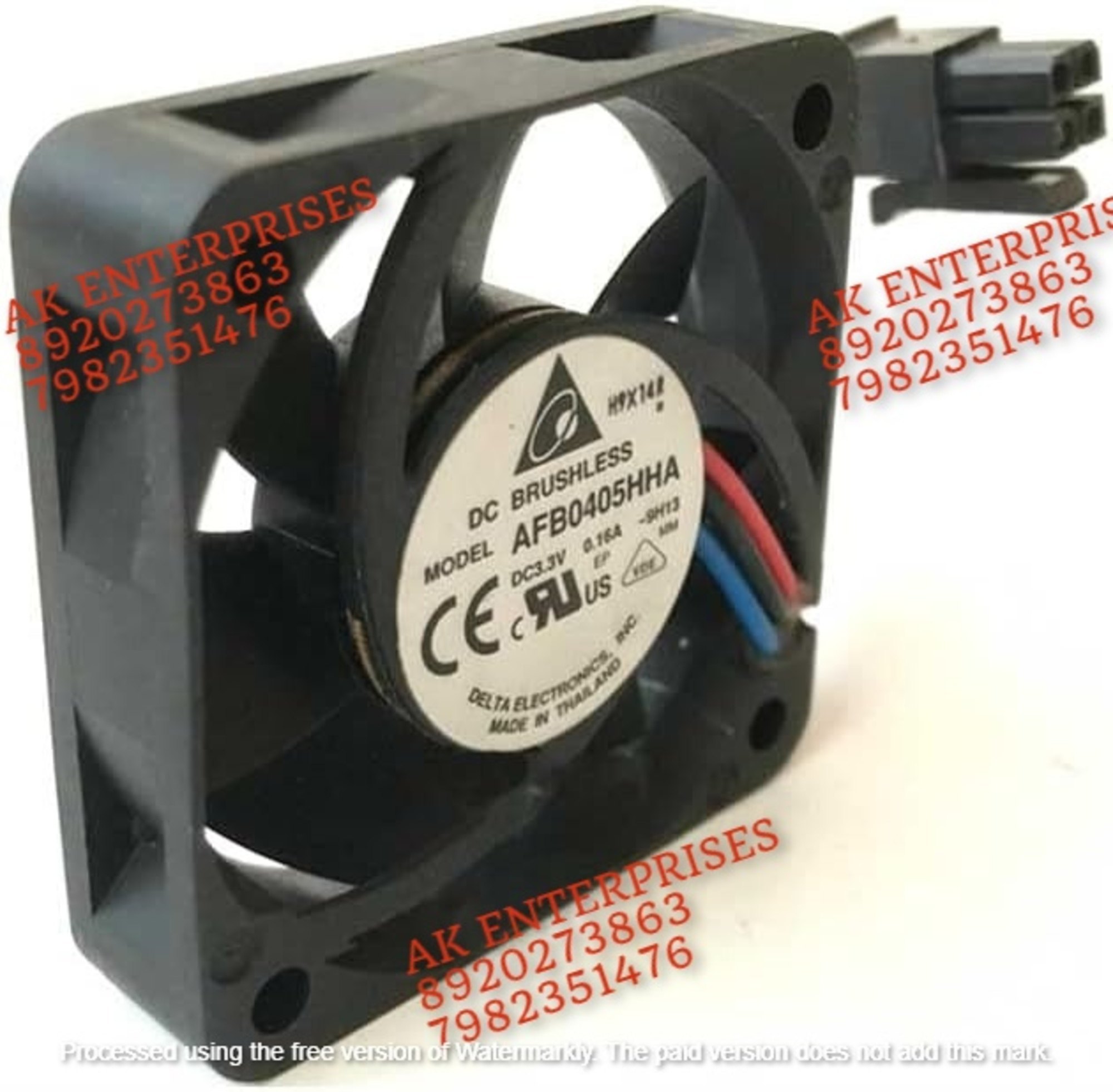 Delta AFB0405HHA Axial Fan 3.3V-0.16A DC Brushless Air Cooling Fan 7000 RPM 40 * 40 * 10mm 2-wire