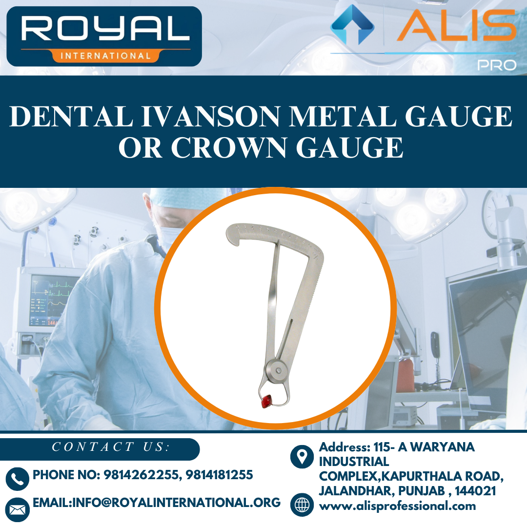 Dental Ivanson Metal Gauge Or Crown Gauge