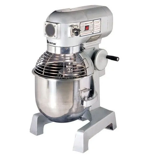 10 Ltr Bakery Mixer - Stainless Steel, 470 x 560 x 770 mm , 220 Volt, 362 RPM - Elegant Silver, Semi-Automatic Design