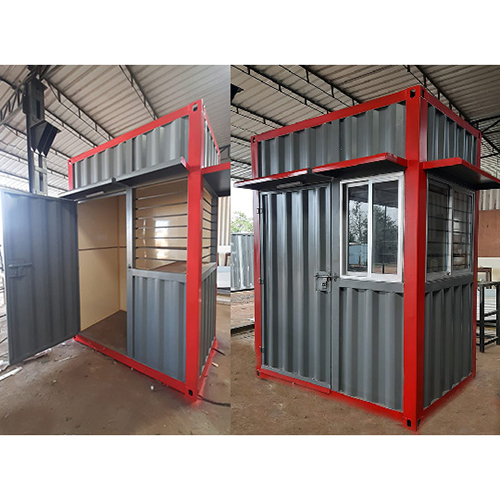 Portable Security Cabin - Steel & Container Material, Wind-Resistant Design, Custom Color Options, PVC Sliding Windows