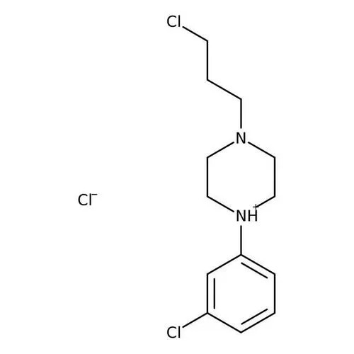 1-(3-CHLOROPROPYL)-4-(3-CHLOROPHENYL) PIPERAZINE HYDROCHLORIDE - C13H18Cl2N2 HCl Crystalline Solid Unique Binding Properties Soluble in Polar Organic Solvents