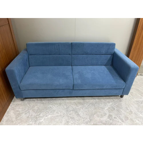 Blue Wooden Designer Sofa - Dimensions: 32*72 Inch (In)